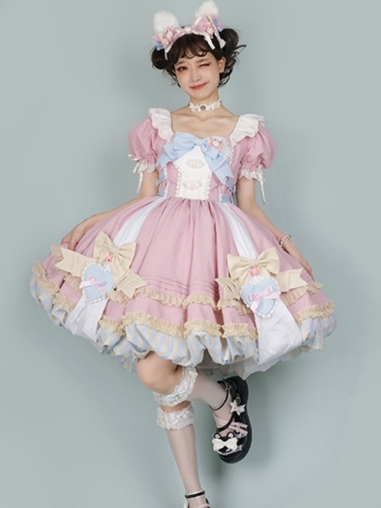 Sweet Lolita Apron Puff Dress CAT0011