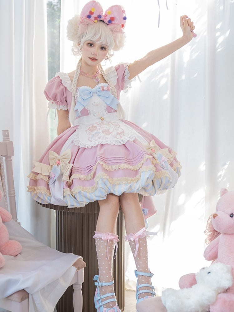 Sweet Lolita Apron Puff Dress CAT0011