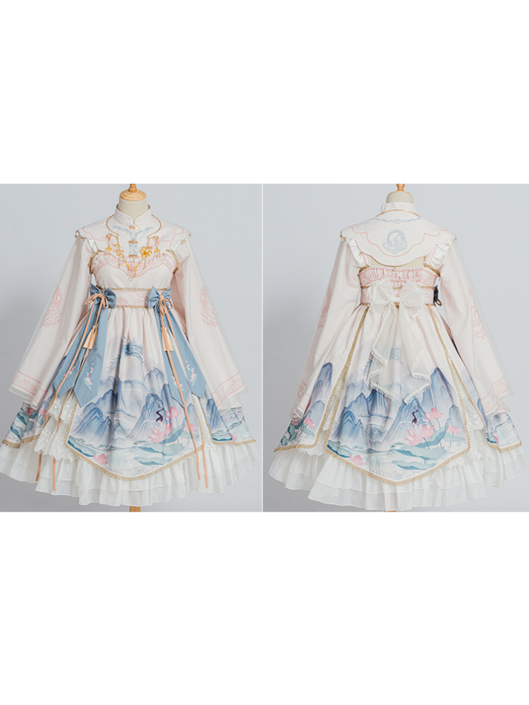 China Style Mountain Print Lolita Dress CAT0009