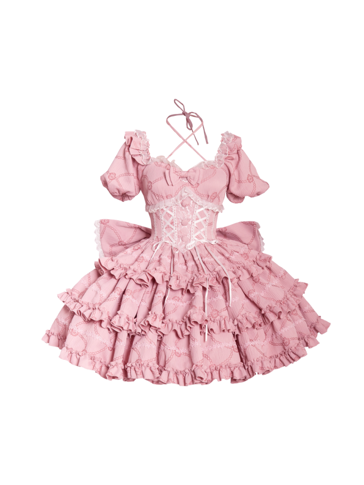 Big Ribbon Romantic Frill Lolita Dress CAT0001