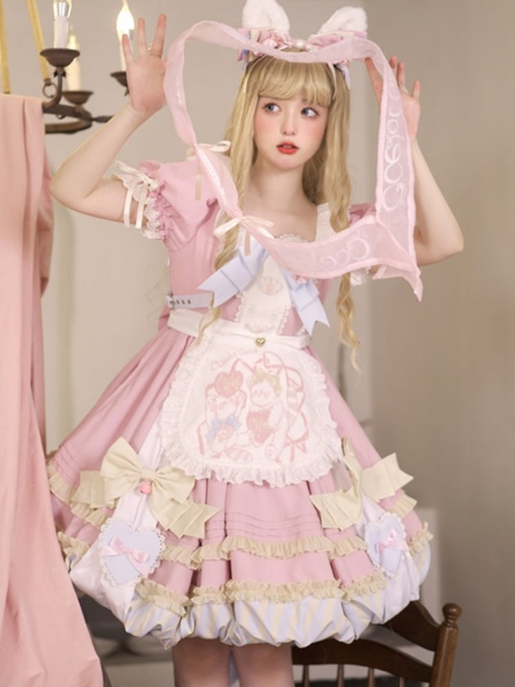 Sweet Lolita Apron Puff Dress CAT0011