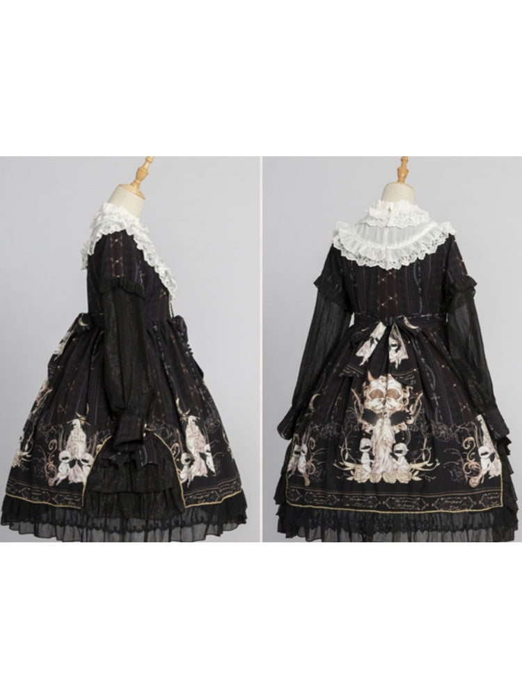 Lace Stitch Lolita Frill Fluffy Dress CAT0005