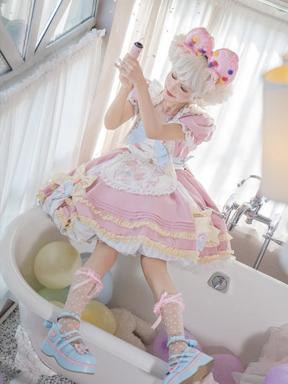 Sweet Lolita Apron Puff Dress CAT0011