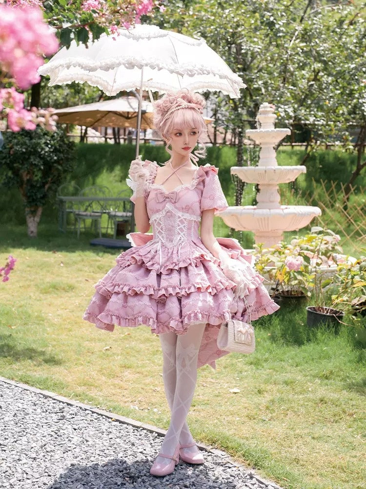 Big Ribbon Romantic Frill Lolita Dress CAT0001