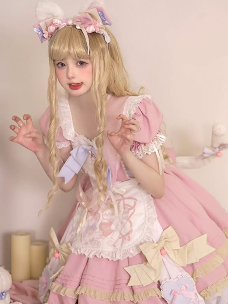 Sweet Lolita Apron Puff Dress CAT0011