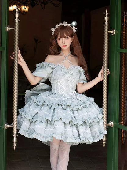 Big Ribbon Romantic Frill Lolita Dress CAT0001