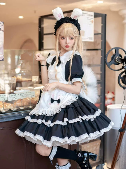 Bunny Maid Style Frill Apron Dress CAT0013