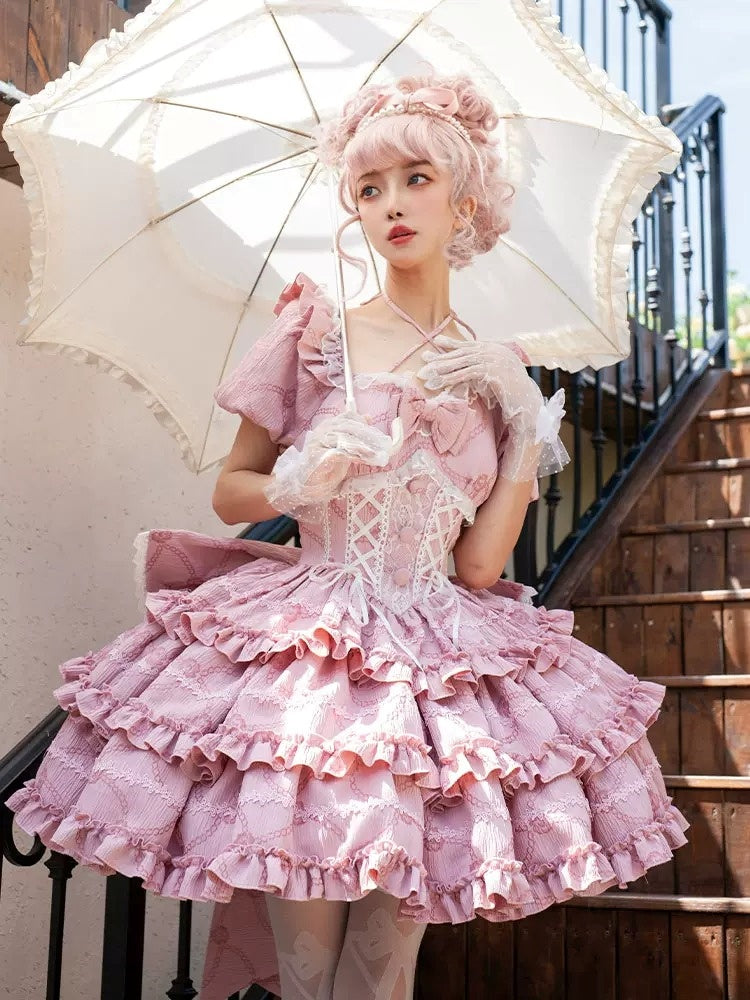 Big Ribbon Romantic Frill Lolita Dress CAT0001