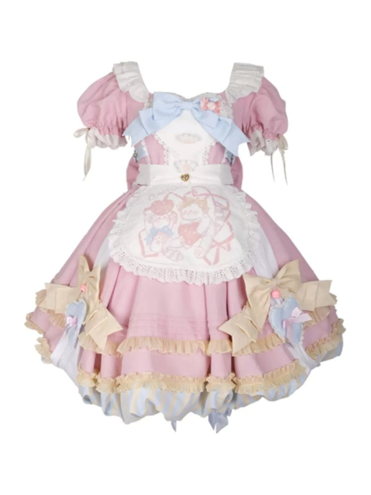 Sweet Lolita Apron Puff Dress CAT0011