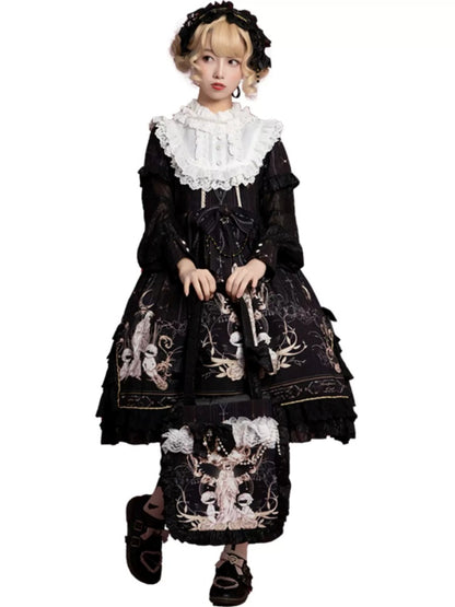 Lace Stitch Lolita Frill Fluffy Dress CAT0005