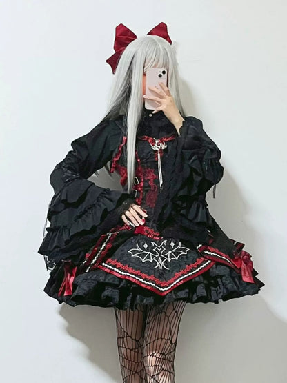 Bell Sleeve Gothic Frill Shirt CAT0006